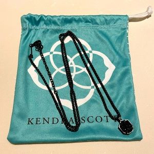 Kendra Scott 14” Gunmetal Necklace with Black Drusy